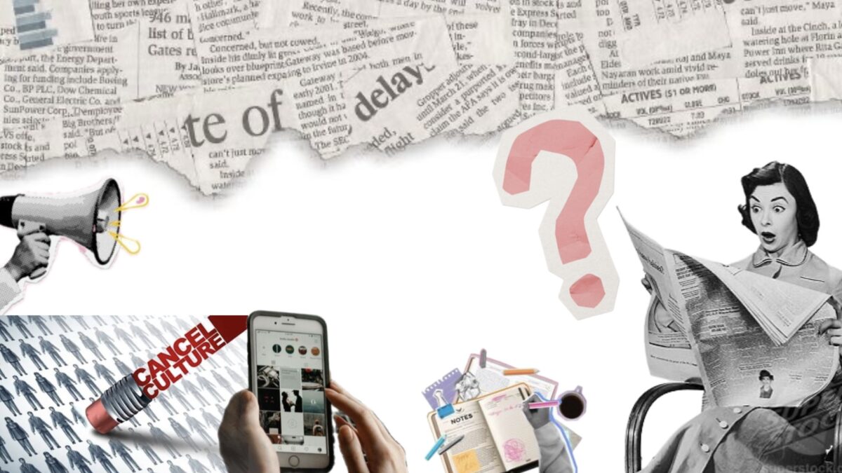 Kolaž s prikazom cancel kulture