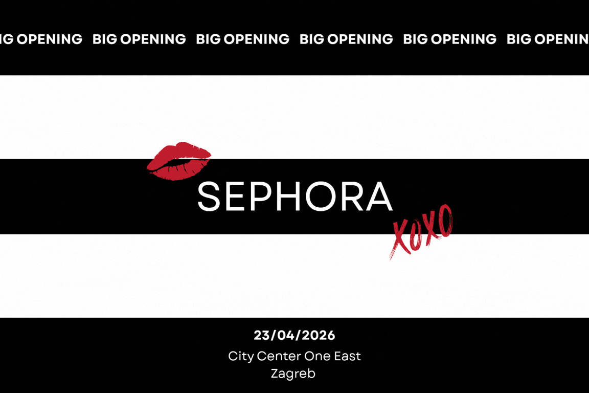 Slika s logom Sephore, mjestom i datumom izlaska poslovnice