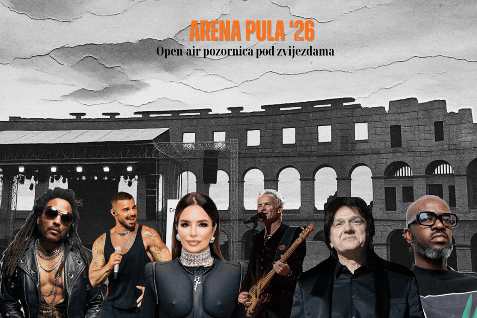Vizual stranih i domaćih izvođača koji će nastupati ovog ljeta u Pulskoj Areni.