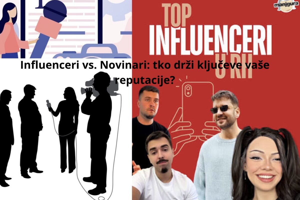 Kolaž s prikazom influencera i novinara