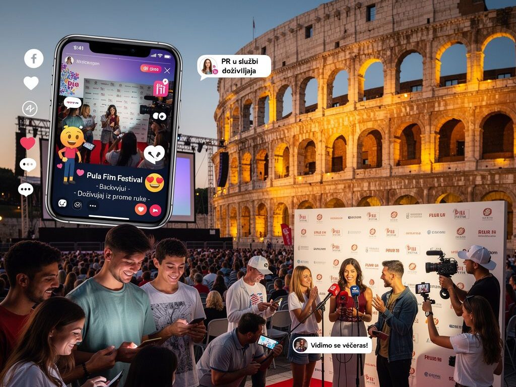 Red carpet (crveni tepih) na Pula Film Festivalu. PR tehnike.