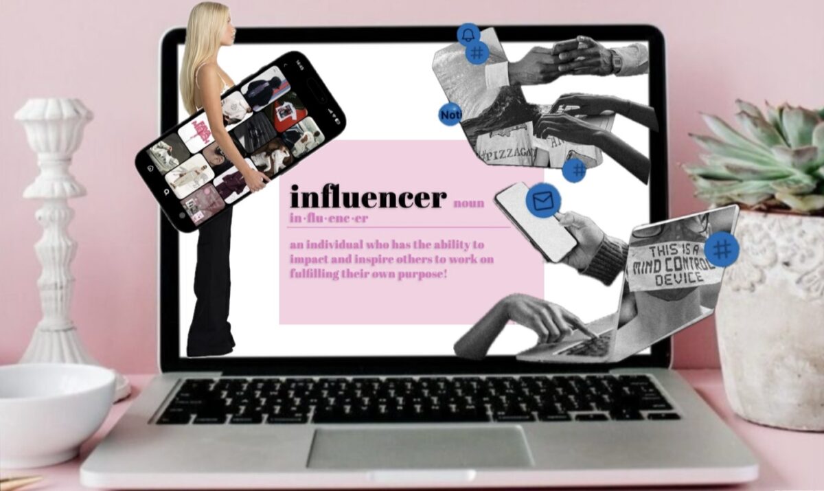 Kolaž koji prikazuje influencersku estetiku